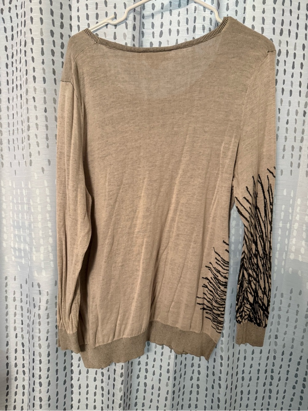 Anthropologie HWR Beige Porcupine Graphic Sweater - Women - Picture 5 of 5